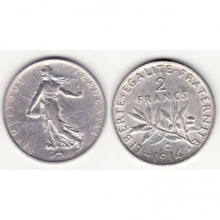 2 franc semeuse 1914 C argent ( 002 )