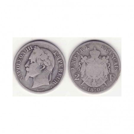 2 francs Napoleon III 1870 A argent ( 001 )
