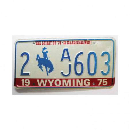 Plaque d Immatriculation USA - Wyoming ( 314 )
