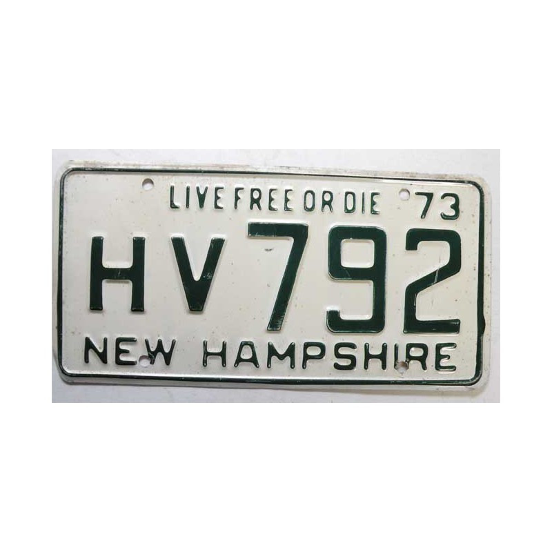 Plaque d Immatriculation USA - New Hampshire ( 183 )