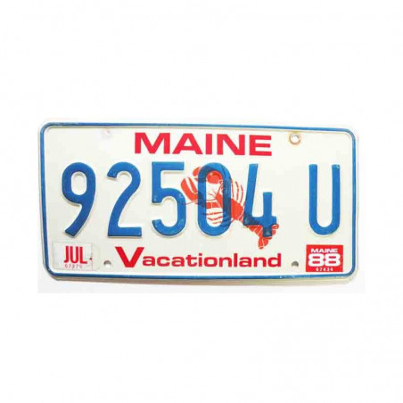 Plaque d Immatriculation USA - Maine ( 233 )