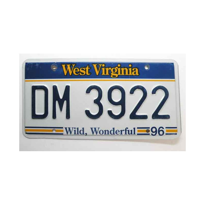 Plaque d Immatriculation USA - West Virginia ( 276 )