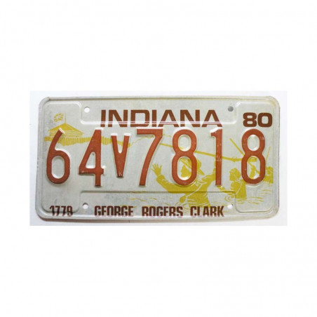 Plaque d Immatriculation USA - Indiana (309 )