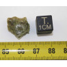 Fragment de trinitite dans une boite - Verre d Alamogordo ( USA - 0.81 grammes - 031 * )