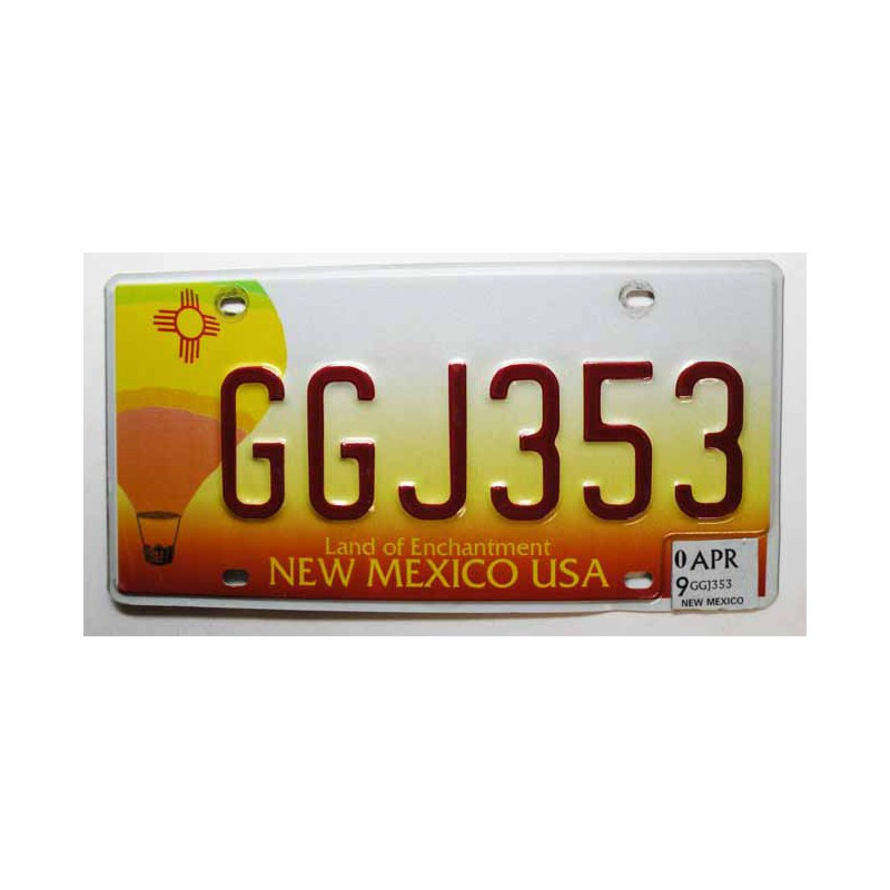 Plaque d Immatriculation USA - New Mexico ( 362 )