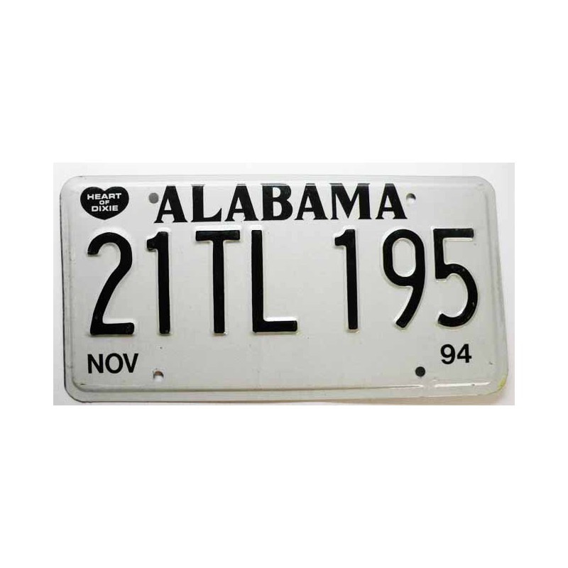 Plaque d Immatriculation USA - Alabama ( 387 )
