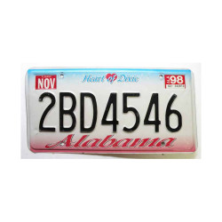 Plaque d Immatriculation USA - Alabama ( 388 )