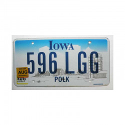 Plaque d Immatriculation USA - Iowa ( 435 )