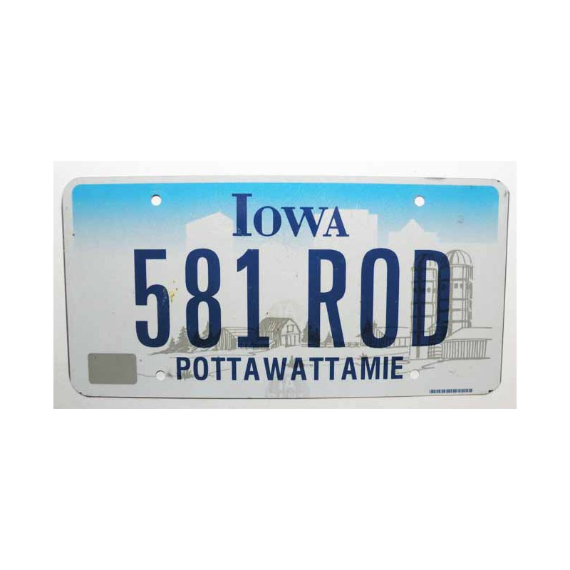 Plaque d Immatriculation USA - Iowa ( 436 )