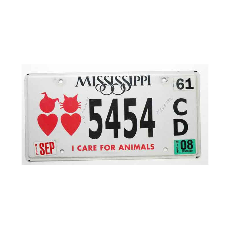 Plaque d Immatriculation USA - Mississippi ( 471 )