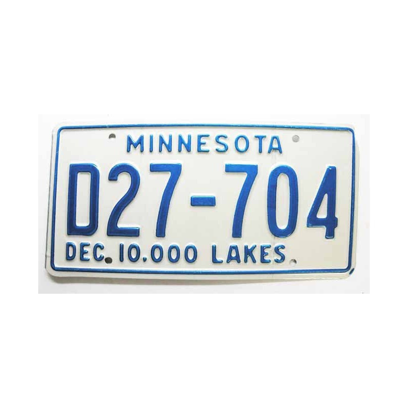 Plaque d Immatriculation USA - Minnesota ( 493 )
