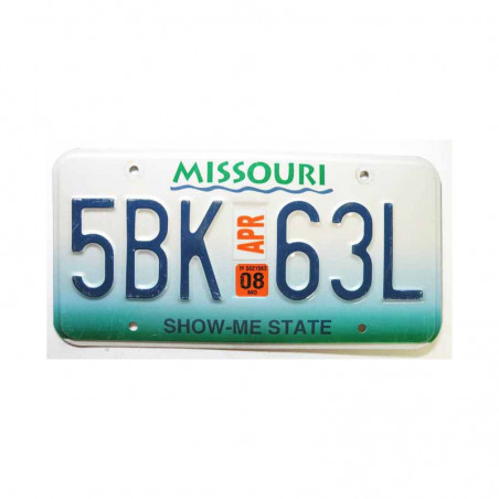 Plaque d Immatriculation USA - Missouri ( 508 )