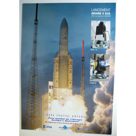 Poster officiel Ariane 5 Lancement du 29 octobre 2009