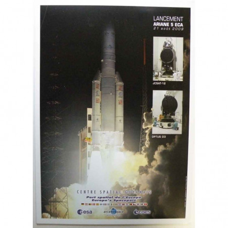Poster officiel Ariane 5 Lancement du 21 Aout 2009