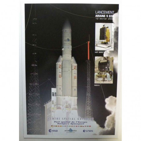 Poster officiel Ariane 5 Lancement du 12 fevrier 2009
