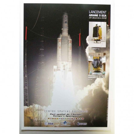 Poster officiel Ariane 5 Lancement du 20 decembre 2008