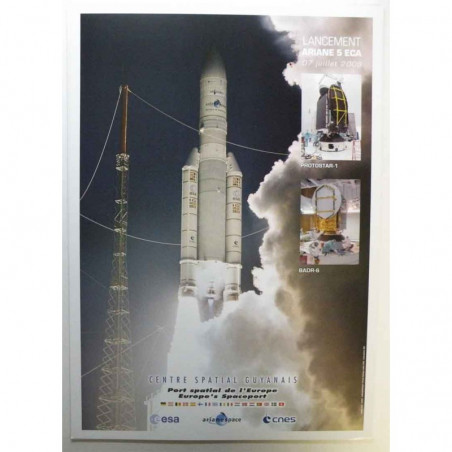 Poster officiel Ariane 5 Lancement du 07 juillet 2008