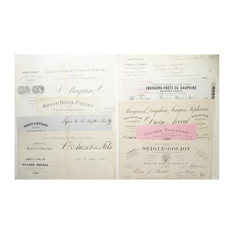 Lot de 10 factures vers 1900 ( 017 )