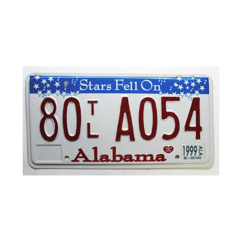 Plaque d Immatriculation USA - Alabama ( 565 )