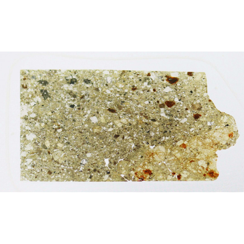 Lame mince de météorite NWA 6000 - Achondrite Howardite (NWA - 003*) Lame mince de météorite NWA 6000 - Achondrite Howardite (NWA - 003*)