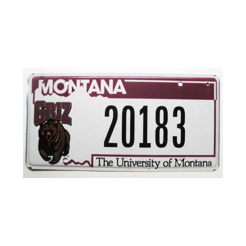 Plaque d Immatriculation USA - Montana ( 559 )