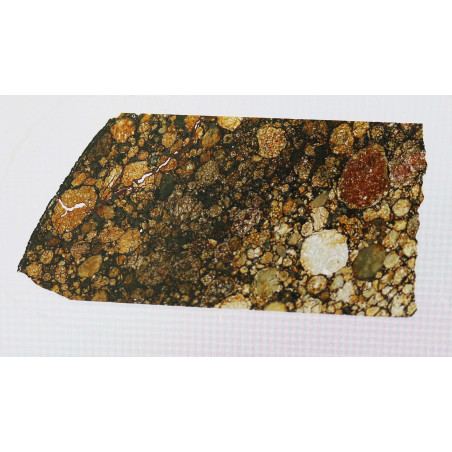 Lame mince de météorite NWA 6321 - chondrite L3 (NWA - 004*)
