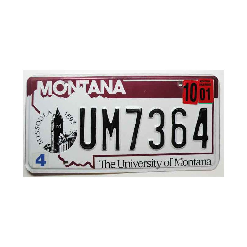 Plaque d Immatriculation USA - Montana ( 556 )