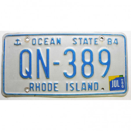 Plaque d Immatriculation USA - Rhode Island avec vignette ( 554 )