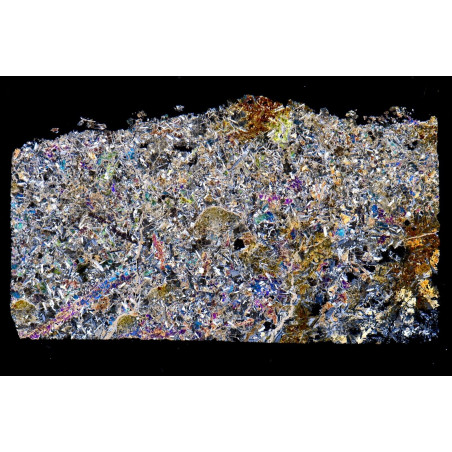 Lame mince de météorite NWA 13787 - Achondrite eucrite (NWA - 031*)