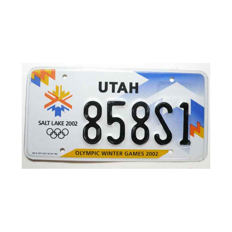 Plaque d Immatriculation USA - Utah ( 553)