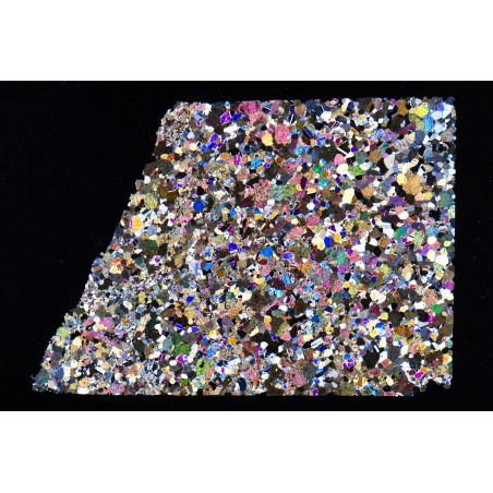 Lame mince de météorite NWA 11455 - Achondrite eucrite umbreccia (NWA - 034*)