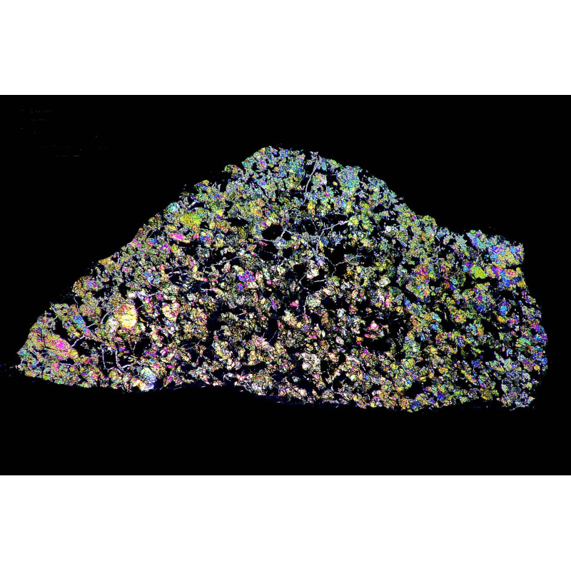 Lame mince de météorite NWA 15016 - Martienne Achondrite Shergottite (Algérie - 036*) Lame mince de météorite NWA 15016 - Martienne Achondrite Shergottite (Algérie - 036*)