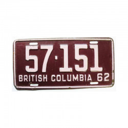 Plaque d Immatriculation Canada British Columbia ( 613 )