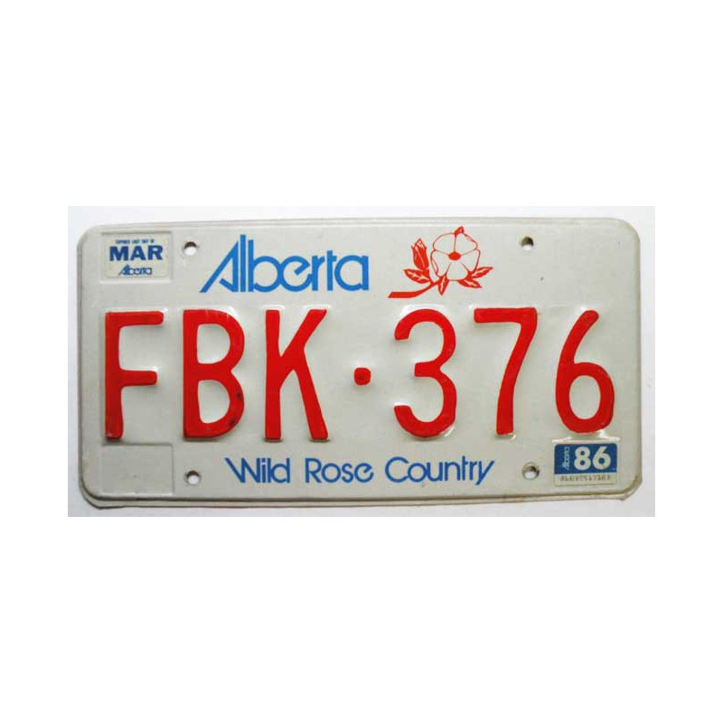 Plaque d Immatriculation Canada Alberta ( 610 )