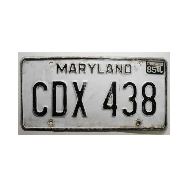 Plaque d Immatriculation USA - Maryland ( 589 )