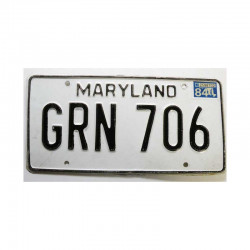 Plaque d Immatriculation USA - Maryland ( 588 )