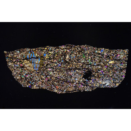 Lame mince de météorite Kharabali - Chondrite H5 (Russie - 040*)