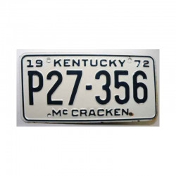 Plaque d Immatriculation USA - Kentucky ( 672 )