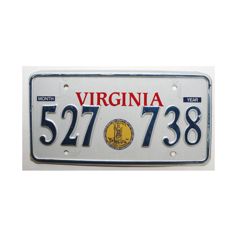 Plaque d Immatriculation USA - Virginia ( 668 )