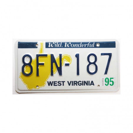 Plaque d Immatriculation USA - West Virginia ( 651 )