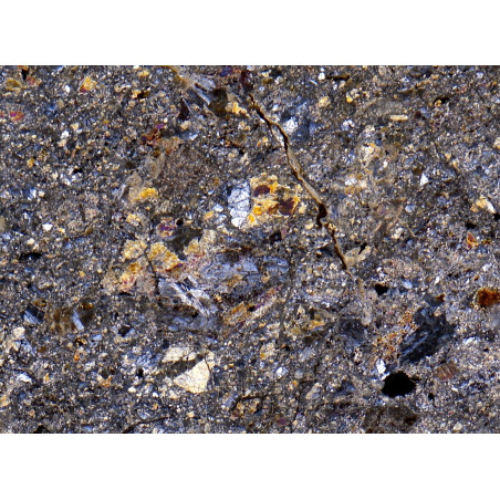 Lame mince de météorite NWA 13436 - Achondrite Eucrite polymict (NWA - 045*)