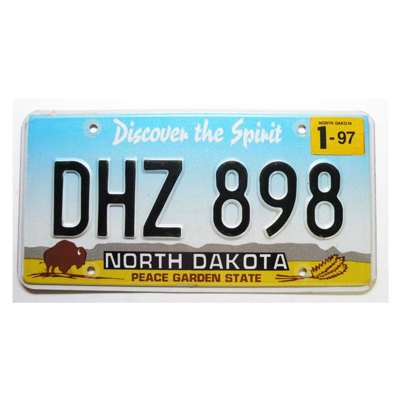 Plaque d Immatriculation USA - North Dakota ( 713 )
