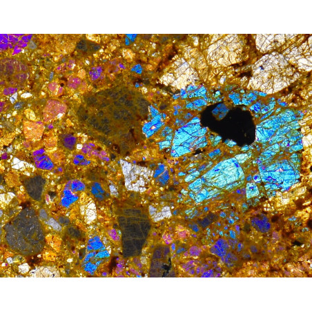 Lame mince de météorite NWA 13710 - Achondrite Diogenite (NWA - 046*)
