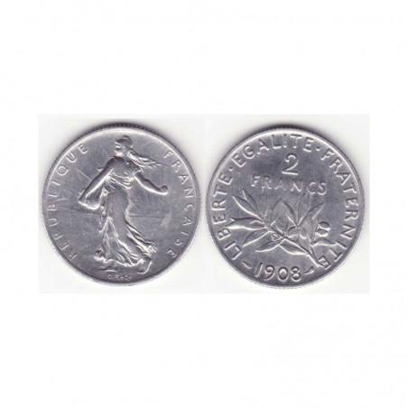 2 francs semeuse 1908 argent ( 003 )