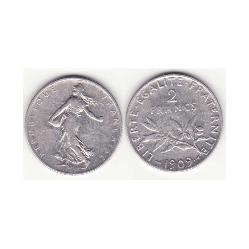2 francs semeuse 1909 argent ( 001 )