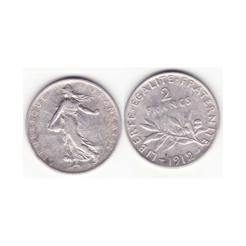 2 francs semeuse 1912 argent ( 004 )