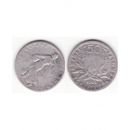 50 cents semeuse 1905 argent ( 001 )