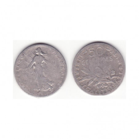 50 cents semeuse 1908 argent ( 002 )