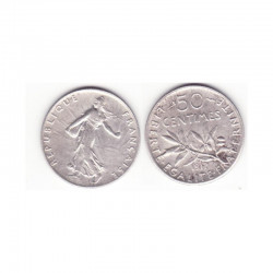 50 cents semeuse 1917 argent ( 001 )