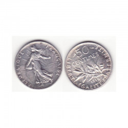 50 cents semeuse 1918 argent ( 001 )